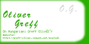 oliver greff business card